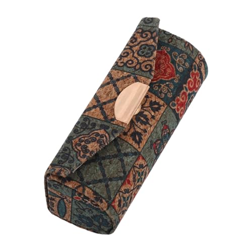 LOORGVEL Vintage Lippenstifthalter aus Kratzfestem Kork mit Integriertem Spiegel Tragbare Lippenstift Aufbewahrungsbox für Reise und Make Up Eleganter Lippenstift Organizer im Retro Design von LOORGVEL