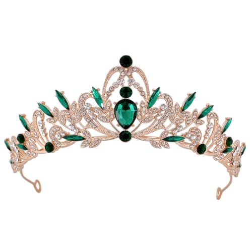 LOORGVEL Vintage Stil Haarschmuck Damen Zarte Braut Kopfbedeckung mit Strass Robuster Tiara für Hochzeit Party Abschlussball und Festliche Anlässe von LOORGVEL