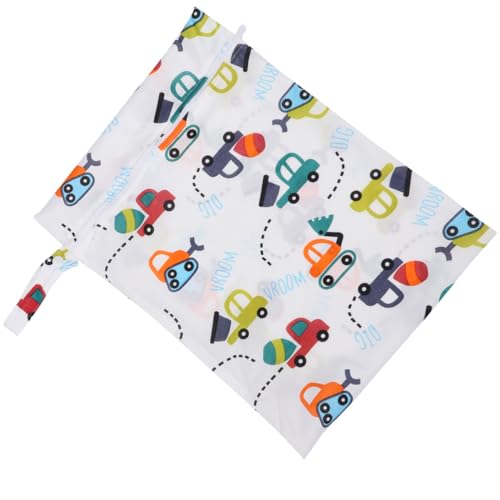 LOORGVEL Wasserdichte Wiederverwendbare Babytasche mit Großer Kapazität Cartoon motiv Praktische Wickeltasche für Unterwegs Leicht Langlebig und Einfach zu Reinigen für Nasse Windeln und von LOORGVEL