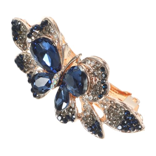 LOORGVEL Wasserdichter Strass Haarclip Schmetterling Metallfrühling Haarklammer für Damen Eleganter Haarschmuck Passend für Haartypen und Stylings von LOORGVEL