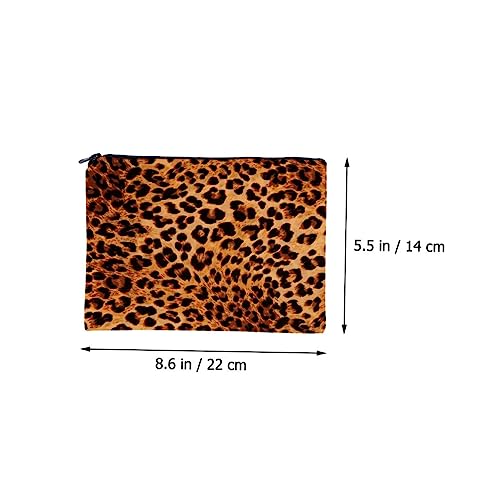 LOORGVEL wasserdichte Leopard Kosmetiktasche Damen Vielseitige Schminktasche Reise Make up Organizer Aufbewahrungstasche Reißverschluss Handtasche von LOORGVEL