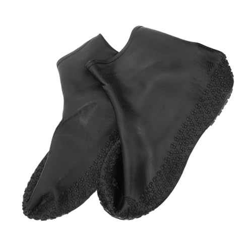 LOORGVEL wasserdichte rutschfeste Überschuhe für Erwachsene Wiederverwendbare Faltbare Schuhüberzüge mit Strapazierfähiger Sohle Geeignet für Regen und Alltag Dunkle von LOORGVEL