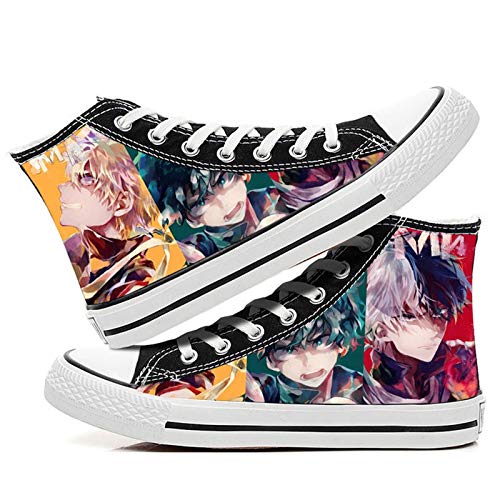 LOPERT My Hero Academia Boku No Hero Academia Gedruckt Izuku Bakugo Cosplay Schuhe Unisex Hohe Sneakers Erwachsene von LOPERT