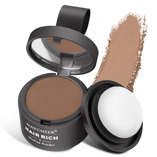 Ansatzpuder für Männer und Frauen, Haarverdichtungs Ansatzpuder, Schnell Abdeckender Wurzel-Concealer mit Haarkreide zum Auffüllen von Dünnem Haare(10# Rötlich braun) von LOPHE