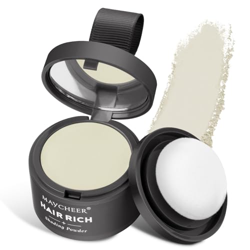 Ansatzpuder für Männer und Frauen, Haarverdichtungs Ansatzpuder, Schnell Abdeckender Wurzel-Concealer mit Haarkreide zum Auffüllen von Dünnem Haare(23#Silbergrau) von LOPHE