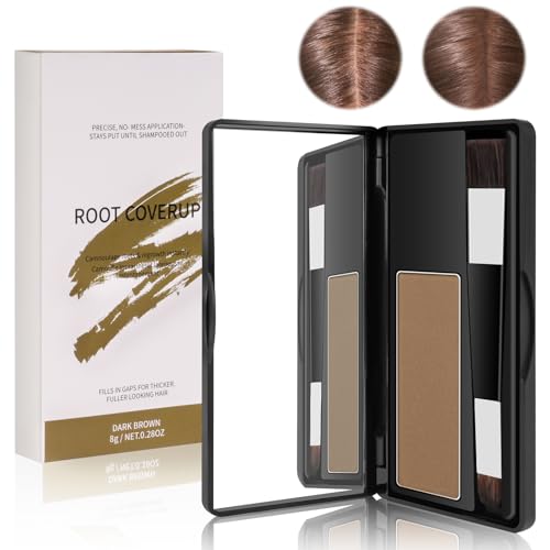 LOPHE Ansatzpuder, Haaransatz Ausbessern & Haarausfall Abdecken, Ansatzpuder für Männer und Frauen, Wasserfestes Haar Make-up zum Ansatz kaschieren, 8g(Hellbraun) von LOPHE