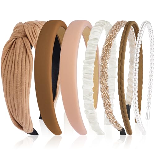 LOPHE Haarreifen Damen, 7 Stück Stirnbänder für Damen, Modisch, Damen-Stirnbänder für Haare, Vintage Gepolsterte Haarreifen, Stirnbänder Kopfband für Damen und Mädchen LOPHE Haarreifen Damen, 7 Stück Stirnbänder für Damen, Modisch, Damen-Stirnbänder für Haare, Vintage Gepolsterte Haarreifen, Stirnbänder Kopfband für Damen und Mädchen von LOPHE
