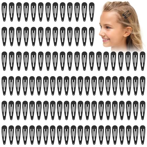 LOPHE Haarspangen Mädchen, 110 Stück Haarspangen Schwarz Haarclips, Metall Haarclips Haar Clips Metall Für Haarstyling Make Up, Frisör Zubehör von LOPHE