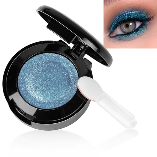 LOPHE Lidschatten, Eyeshadow Highlighter, Glitzer Eye Shadow Schimmernder Lidschatten Wasserfest, Langlebig, Hochpigmentiert, Feine Textur, 9-Tiefblau von LOPHE