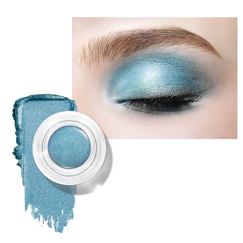 LOPHE Lidschatten Glitzer, Mousse Eyeshadow Gel-Textur, Creme-Lidschatten, Extrem Farbe, Glänzendes Finish, Blau von LOPHE