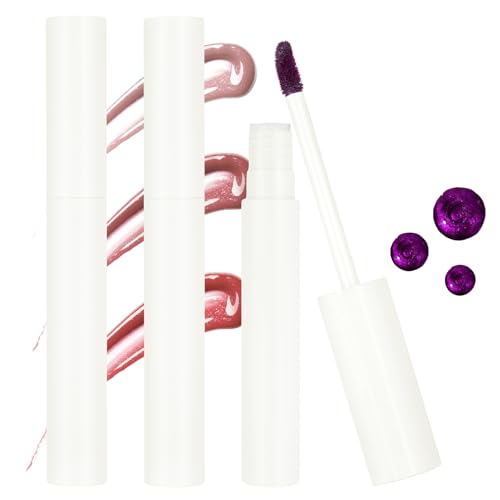 LOPHE Lip Stain Peel Off, 3 Farben Wasserfeste Lip Liner Tattoo, Langlebiger Tattoo Lipliner, Non-Stick Cup(Weiße Röhre 01,02,06) von LOPHE