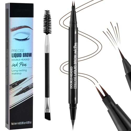 LOPHE Microblading Augenbrauenstift, Augenbrauenstift Wasserfest 2-in-1 mit 2 Gabelspitze Applikato und Augenbrauenpinsel, 01#Hellbraun LOPHE Microblading Augenbrauenstift, Augenbrauenstift Wasserfest 2-in-1 mit 2 Gabelspitze Applikato und Augenbrauenpinsel, 01#Hellbraun von LOPHE