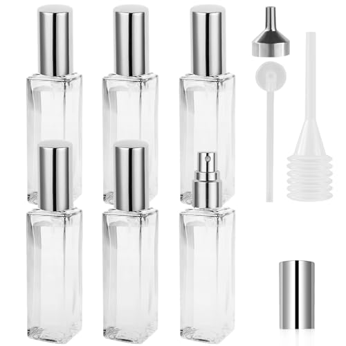 LOPHE Parfümzerstäuber 20ml, 6 Stück Transparenter Stil mini Parfum Zerstäuber Für Unterwegs, Portable Parfümzerstäuber Nachfüllbar Leer, Perfume Sprayer für Reise Männer und Frauen von LOPHE
