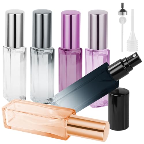 LOPHE Parfümzerstäuber 20ml, 6 Stück mini Parfum Zerstäuber Für Unterwegs, Portable Parfümzerstäuber Nachfüllbar Leer, Zerstäuber Parfüm Sprühflasche, Perfume Sprayer für Reise Männer und Frauen von LOPHE