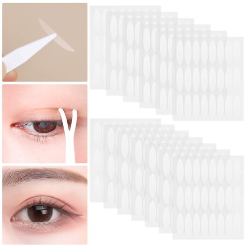 LOPHE Schlupflider Stripes, 624 Stück Matt Augenlid Stripes Unsichtbar, Atmungsaktive Augenlid Aufkleber Unsichtbar, Unsichtbare Sofort-Lidstraffung für Unebenheiten, Tropfen, Haubenlider (L) von LOPHE