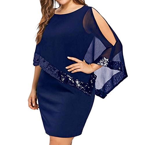 LOPILY Abendkleid Damen Große Größen Glitzer Bleistiftkleid Pailletten Chiffonkleid Elegant Cocktailkleid Festliche Kleider für Mollige Standamt Ausgestellte Empirekleid Edel Skaterkleid (Blau, 3XL) LOPILY Abendkleid Damen Große Größen Glitzer Bleistiftkleid Pailletten Chiffonkleid Elegant Cocktailkleid Festliche Kleider für Mollige Standamt Ausgestellte Empirekleid Edel Skaterkleid (Blau, 3XL) von LOPILY