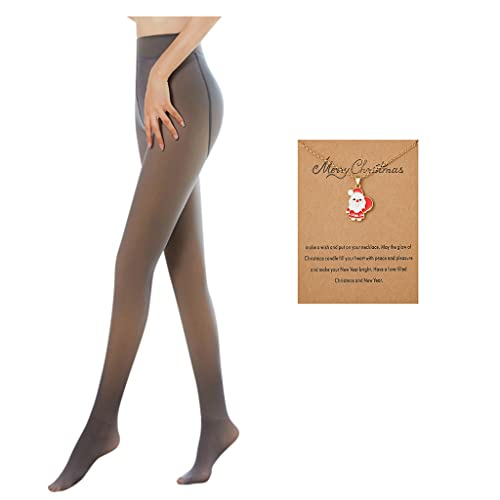 LOPILY Thermostrumpfhose Hautfarbe Thermo Strumpfhose Damen Gefütterte Leggins Damen Winter Warm Winterleggings Dehbare Thermoleggings Thermounterhosen Blickdicht Frauen Leggings mit Innenfleece 220G von LOPILY