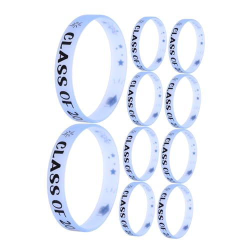 LOPUNER 10 Stück Class Of Silikonarmbänder für Graduierung Nachtleuchtende Praktische Handgelenkbänder Partygeschenke für Abschlussfeiern und Unvergessliche Erinnerungsstücke von LOPUNER