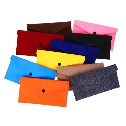 LOPUNER 10 Stück Mobilfunkbeutel Dienstprogramm Speicherbeutel Stoff Handy, Mobiltelefon Aufbewahrungstaschen Mini Klein Umschläge Organisation Umschlag Schnappen Tasche Aus Filz Gefühlt von LOPUNER