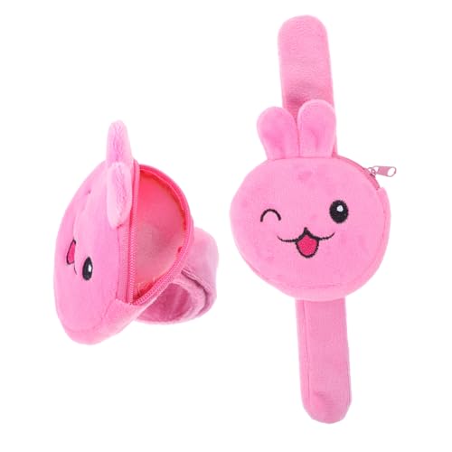 LOPUNER 2 Stück Slap Armbänder mit Süßem Hasenmotiv Weiches Stoffarmband und Portemonnaie Hautfreundlich Leicht Vielseitig für Mädchen und Jungen Perfektes Party Accessoire von LOPUNER