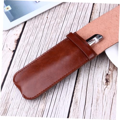 LOPUNER Leder Stifteetui Kaffee Farbe Handgefertigt Pen Protective Sleeve Multifunktional Stifttasche für Schule Büro LOPUNER Leder Stifteetui Kaffee Farbe Handgefertigt Pen Protective Sleeve Multifunktional Stifttasche für Schule Büro von LOPUNER