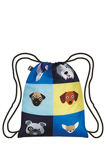 LOQI Artist Stephen Cheetham Dogs Backpack Rucksack, 44 cm, 10 liters, Mehrfarbig (Multicolour) von LOQI