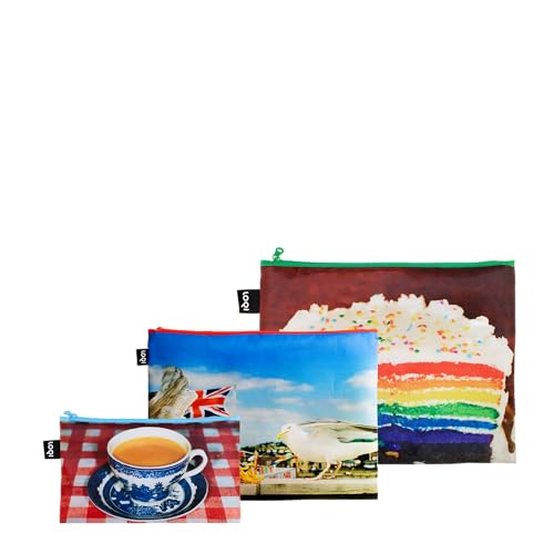 Martin Parr Seagulls, Real Food and England Recycled Zip Pockets von LOQI