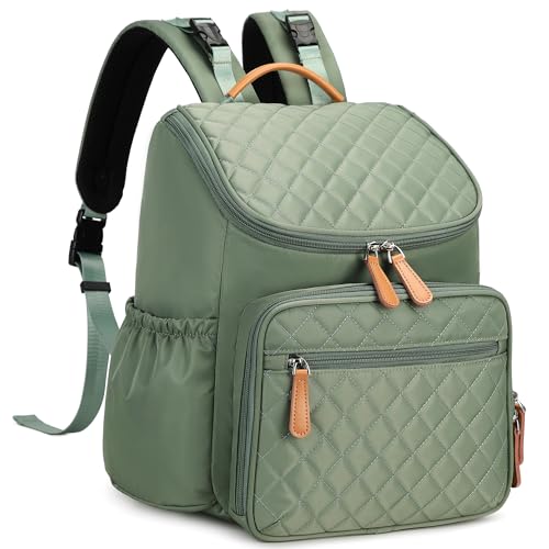 LORADI Baby Wickeltasche Großer Wickelrucksack mit Multifunktions-Babytaschen Passform für Kinderwage (grün) von LORADI