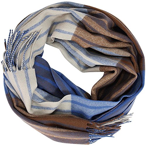 LORD OF LABEL, echter Kaschmir Schal, Fransen, Camel, ca. 200 x 32 cm von LORD OF LABEL