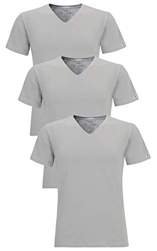 LORD 3er Pack Herren T-Shirt V-Neck, Unterhemd V-Ausschnitt, Baumwolle und Elastan, Slimfit XL hellgrau LORD 3er Pack Herren T-Shirt V-Neck, Unterhemd V-Ausschnitt, Baumwolle und Elastan, Slimfit XL hellgrau von LORD