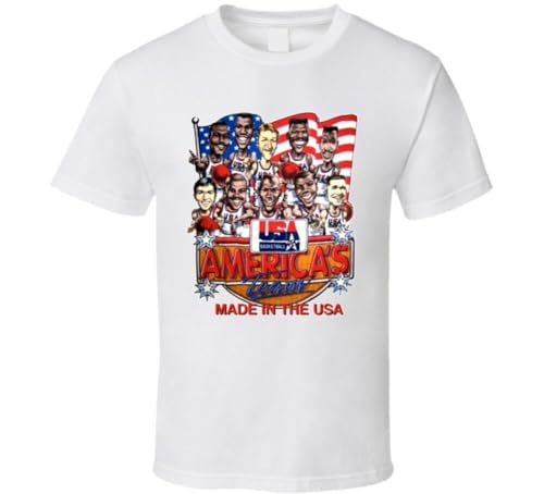 Usa Dream Team 1992 Basketball Caricature T Shirt - White WhiteXL von LORDGS