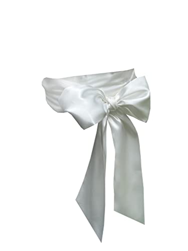 LORDRIE Damen Satin Schärpe Gürtel für Brautjungfernkleider Mädchen Taillengürtel für besondere Anlässe, Elfenbein, M von LORDRIE