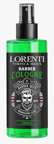 LORENTI TOKYO & SEOUL Barber Cologne 150ml ENERGY | After Shave Spray für Männer | Herren Rasur Duftwasser - Barber Eau de Cologne mit praktischen Pump-Spender | Erfrischend & Pflegend - EDC von Lorenti