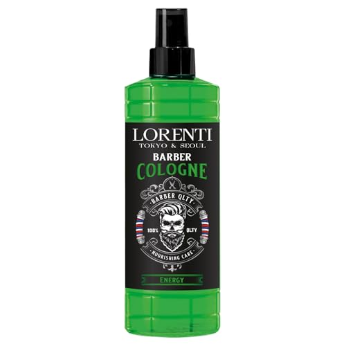 LORENTI TOKYO & SEOUL Barber Cologne 400ml ENERGY | After Shave Spray für Männer | Herren Rasur Duftwasser - Barber Eau de Cologne mit praktischen Pump-Spender | Erfrischend & Pflegend - EDC von Lorenti