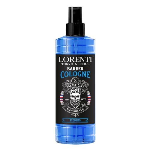 LORENTI TOKYO & SEOUL Barber Cologne 400ml ICEBERG | After Shave Spray für Männer | Herren Rasur Duftwasser - Barber Eau de Cologne mit praktischen Pump-Spender | Erfrischend & Pflegend - EDC von Lorenti