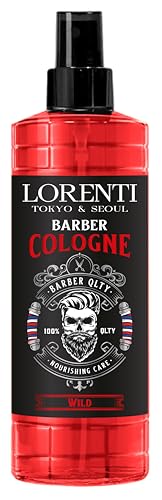 LORENTI TOKYO & SEOUL Barber Cologne 400ml WILD | After Shave Spray für Männer | Herren Rasur Duftwasser - Barber Eau de Cologne mit praktischen Pump-Spender | Erfrischend & Pflegend - EDC von Lorenti