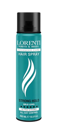 LORENTI TOKYO & SEOUL Barber Hair Spray Ultra Strong 400ml | Haarspray Herren | Volumen Spray mit Starkem Halt | natürliches Finish ohne Verkleben | bis zu 24 h Halt | Friseur Haarstyling von Lorenti