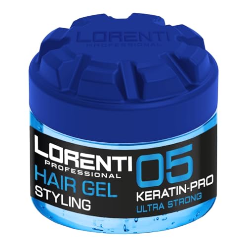 LORENTI TOKYO & SEOUL Barber Hair Styling Gel 05 Keratin-Pro Ultra Hold 300ml - Haargel Herren - Starker Halt - Kein Verkleben und ohne Rückstände - Alkohol Frei - Hair Gel - wet hair look von LORENTI TOKYO & SEOUL