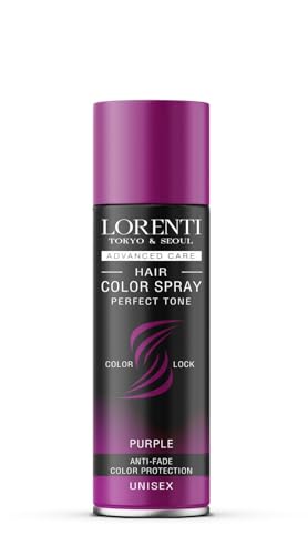 LORENTI TOKYO & SEOUL Color Haarspray Purple - 150ml - Haar Farb-spray zum Verkleiden & Schminken für Karneval, Fasching, Halloween & Motto-Party - Haarfarbe Auswaschbar - Color Hair Spray von Lorenti