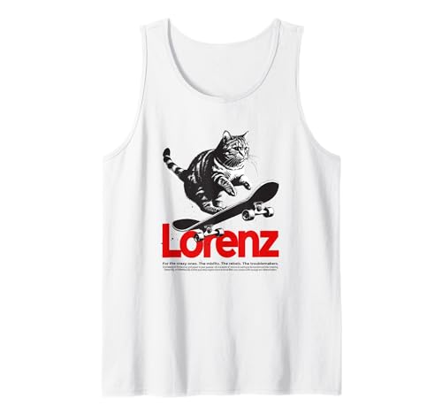 Herren LORENZ - Schöner Jungen Name mit Katze & Skateboard Tank Top Herren LORENZ - Schöner Jungen Name mit Katze & Skateboard Tank Top von LORENZ Sohn Enkel Geburtstag Geschenkideen
