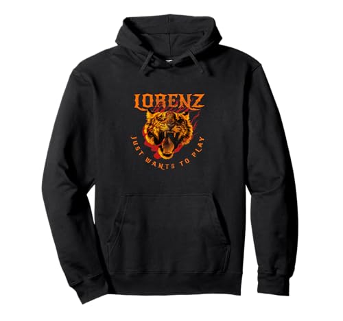LORENZ - Schöner Jungen Name mit Tiger: Will nur spielen Pullover Hoodie LORENZ - Schöner Jungen Name mit Tiger: Will nur spielen Pullover Hoodie von LORENZ Sohn Enkel Geburtstag Geschenkideen