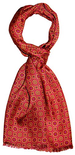 Lorenzo Cana Herren Schal 100% Seide in harmonischen Farben bedruckt doppellagig Seidenschal Seidentuch Tuch Dandy Style 30 cm x 160 cm - 8920011 von Lorenzo Cana