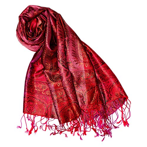 Lorenzo Cana - Echarpe - Imprimé cachemire - Femme 70 x 190 cm Rot-gold-pink von Lorenzo Cana