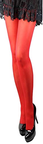 Damen weiche Strumpfhose 30 den matt viele Farben S-XL blickdicht T-Band (L, rot) von LORES