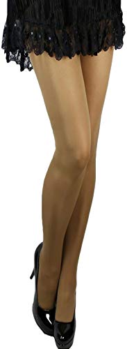 LORES 60 den Strumpfhose Damen weich matt 30 Farben S-XL blickdicht T-Band (L, beige-visone) von LORES