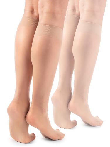 LORES Basic Damen Kniestrümpfe 15 DEN High Pop Matt Halbtransparente Strumpfhose 2 Paar Natalie, Camel LORES Basic Damen Kniestrümpfe 15 DEN High Pop Matt Halbtransparente Strumpfhose 2 Paar Natalie, Camel von LORES
