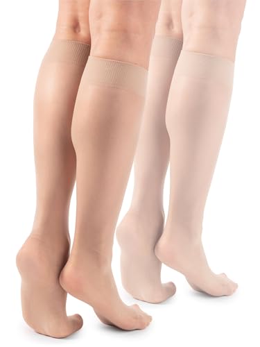 LORES Basic Damen Kniestrümpfe 15 DEN High Pop Matt Halbtransparente Strumpfhose 2 Paar Natalie, Visone LORES Basic Damen Kniestrümpfe 15 DEN High Pop Matt Halbtransparente Strumpfhose 2 Paar Natalie, Visone von LORES