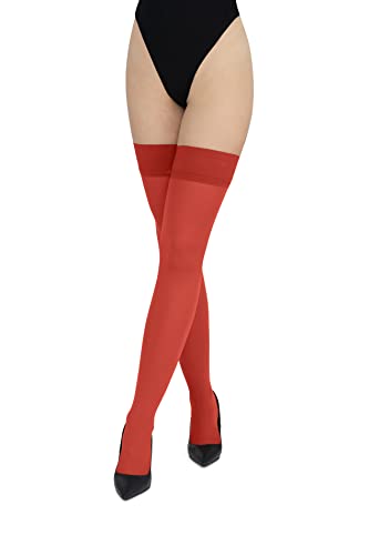 LORES Blickdichte 60 DEN Halterlose Strümpfe Hohe Strumpfhose Overknee Sexy Strumpfwaren Silikon, Red XL/XXL LORES Blickdichte 60 DEN Halterlose Strümpfe Hohe Strumpfhose Overknee Sexy Strumpfwaren Silikon, Red XL/XXL von LORES