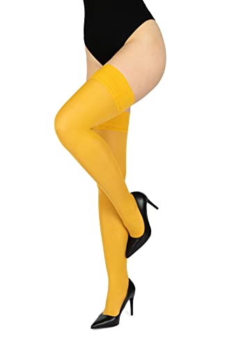 LORES Blickdichte 60 DEN Halterlose Strümpfe Hohe Strumpfhose Overknee Sexy Strumpfwaren Silikon, Senape XXL/3XL LORES Blickdichte 60 DEN Halterlose Strümpfe Hohe Strumpfhose Overknee Sexy Strumpfwaren Silikon, Senape XXL/3XL von LORES