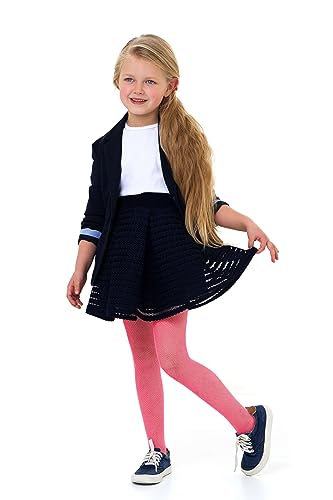 LORES Mädchen-Fischnetz-Strumpfhose für Kinder modisch einfarbig lässig bequem Ballett Cosplay Halloween Kostüm Tanz Kinder Spitze Schule Strumpfhosen, Coraillo 5/6 Jahre (110-116 cm) von LORES